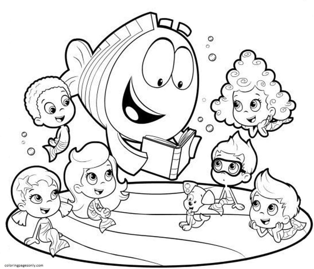 Bubble Guppies 7 Coloring Page Free Printable Coloring Pages