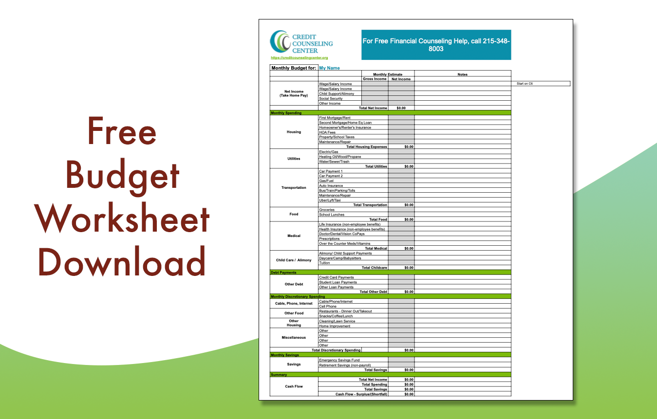 Budget Spreadsheet Worksheets Library