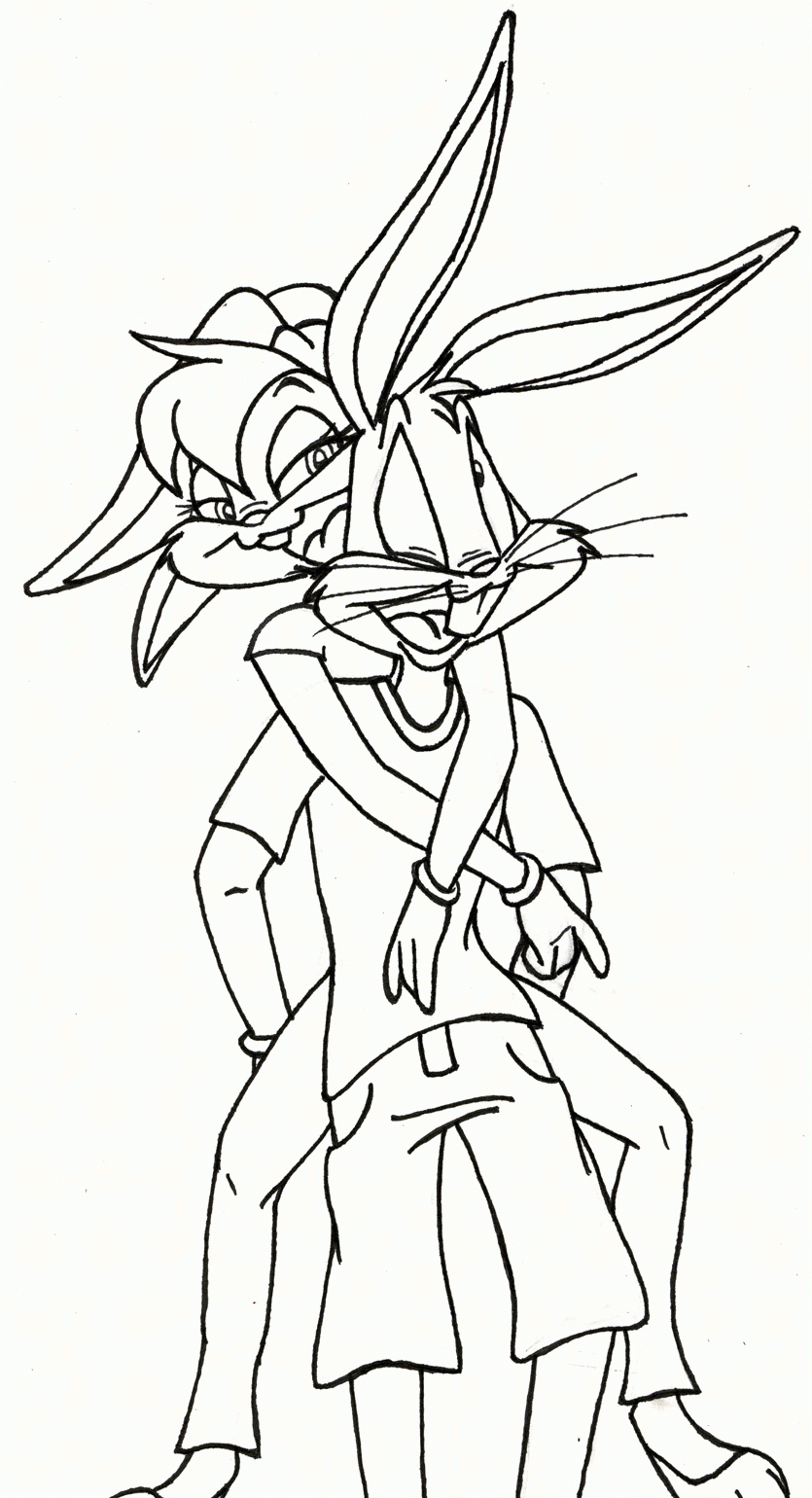 Bugs Bunny And Lola Bunny Coloring Pages Coloring Home