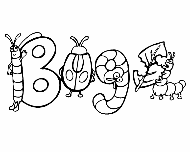 Bugs Coloring Page Coloring Pages 4 U