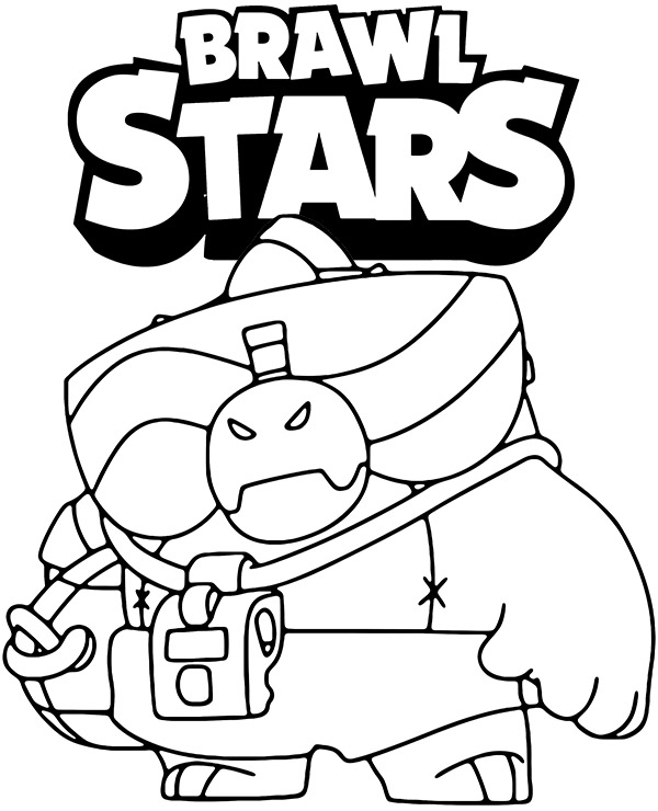 Buzz Coloring Page Brawl Stars