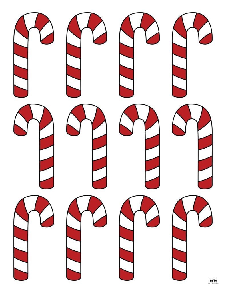 Candy Cane Printable Template Printable Word Searches