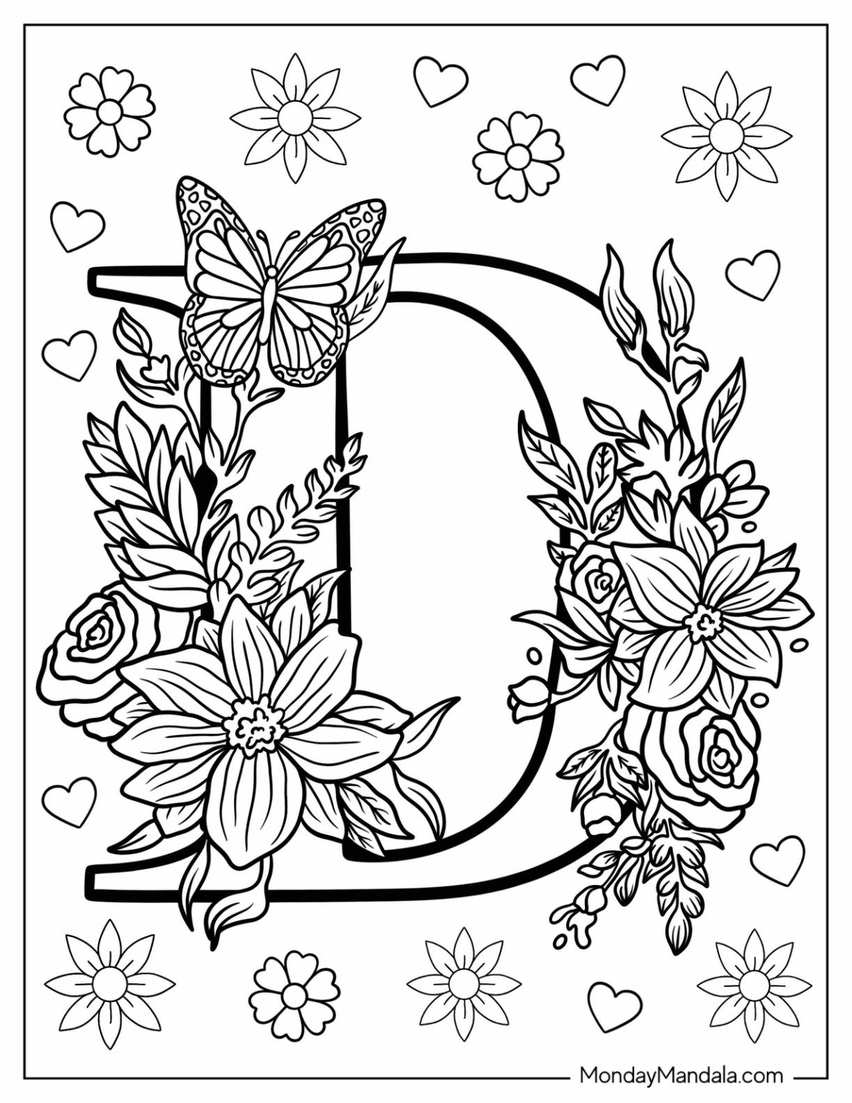 Capital Letter D Coloring Pages Pdf Infoupdate