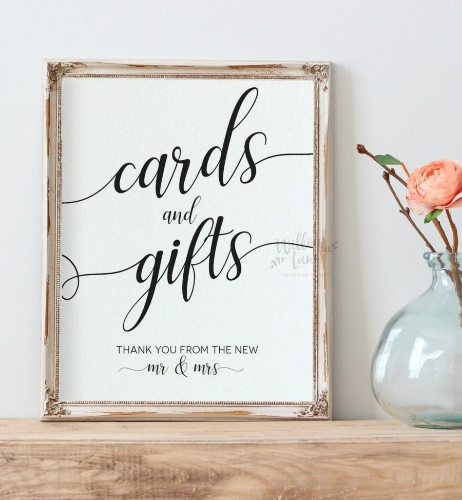 Cards And Gifts Sign Template Gifts Table Sign 8x10 5x7 Cards And 