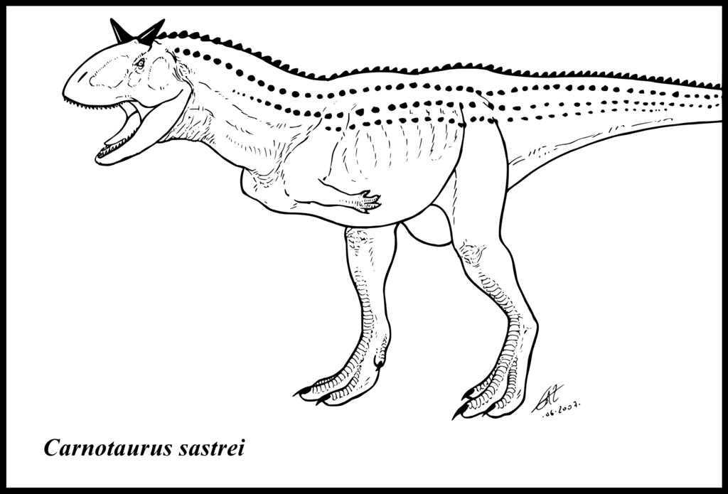 Carnotaurus Coloring Page Coloring Home