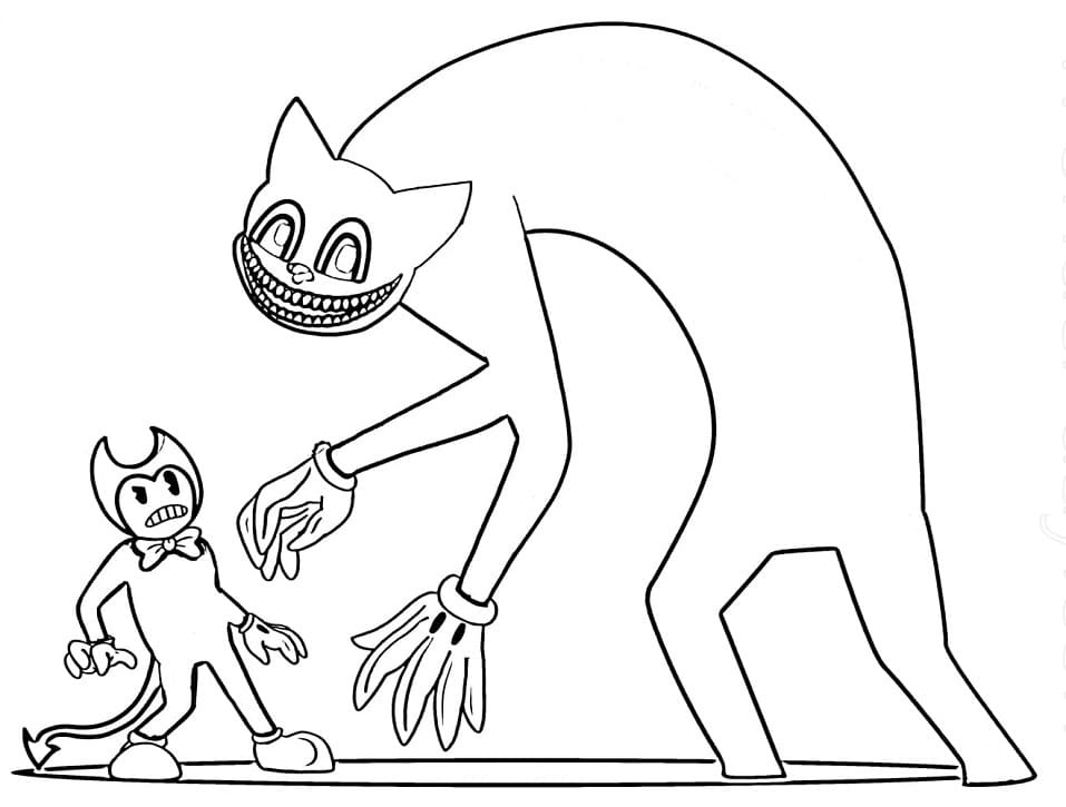 Cartoon Cat Monster Coloring Page Free Printable Coloring Pages For Kids