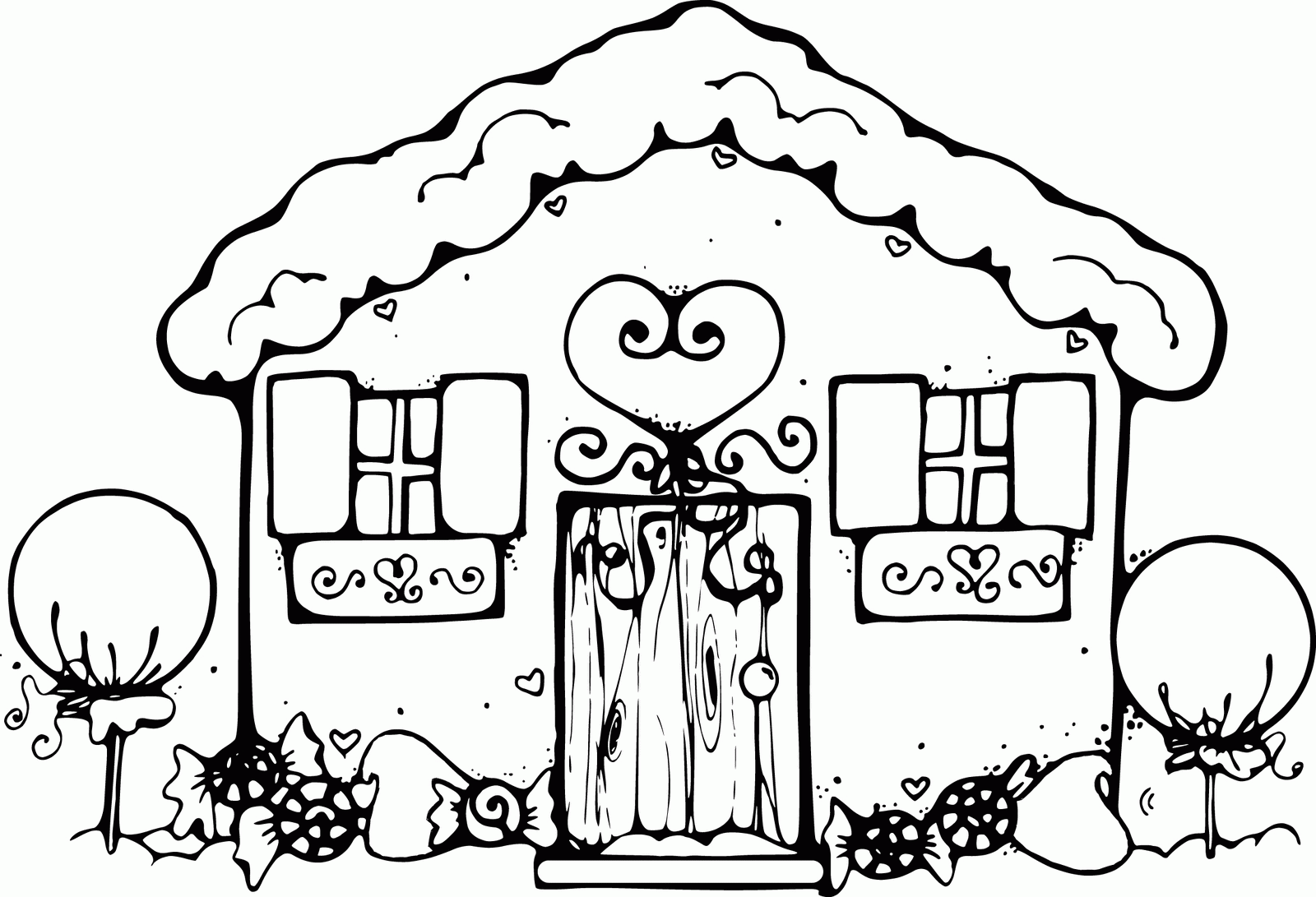 Cartoon House Coloring Pages Coloring Home