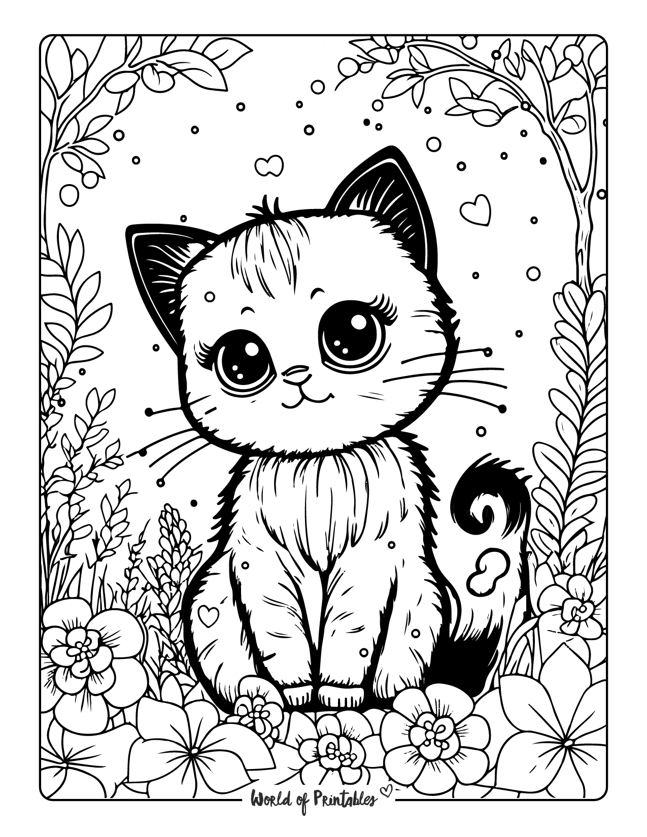 Cat Free Printable Coloring Pages