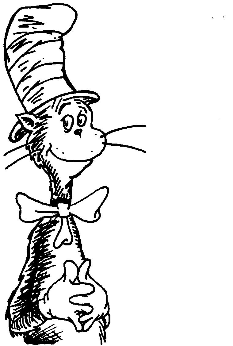 Cat Hat Printable Coloring Pages Coloring Pages