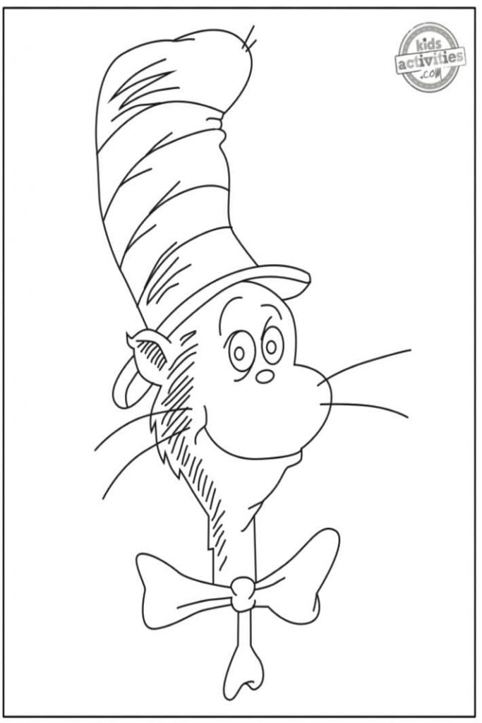 Cat In Hat Coloring Pages Printable