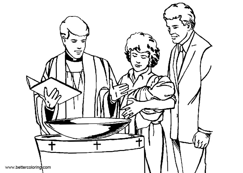 Catholic Baptism Coloring Pages Free Printable Coloring Pages
