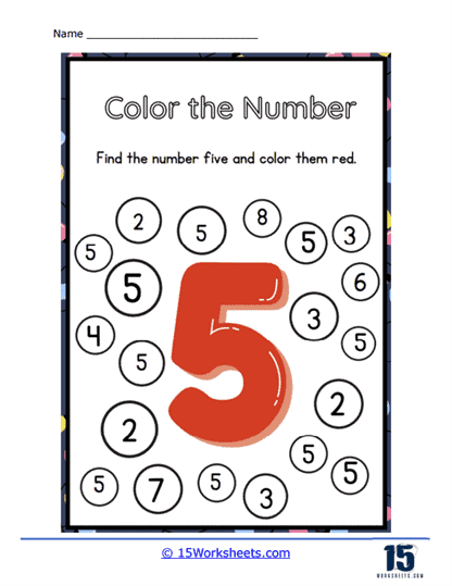 Catholic Number 5 Worksheet Preschool Kindergarten Coloring Page 