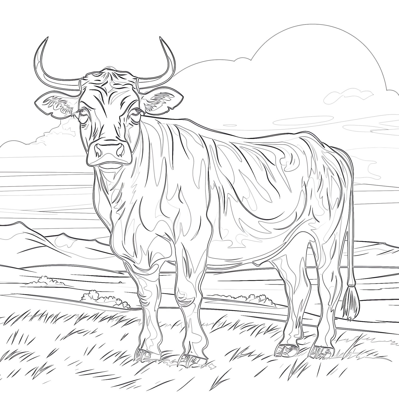 Coloring Pages Of Cattle