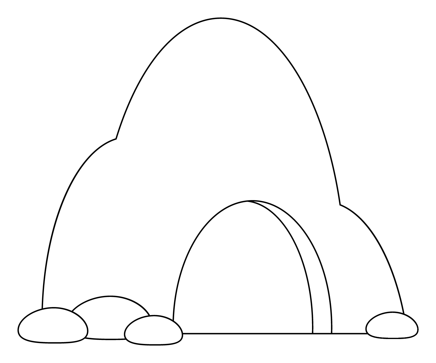 Caves Coloring Page ColouringPages