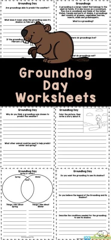 Celebrate Groundhog Day With Fun And Free Worksheets