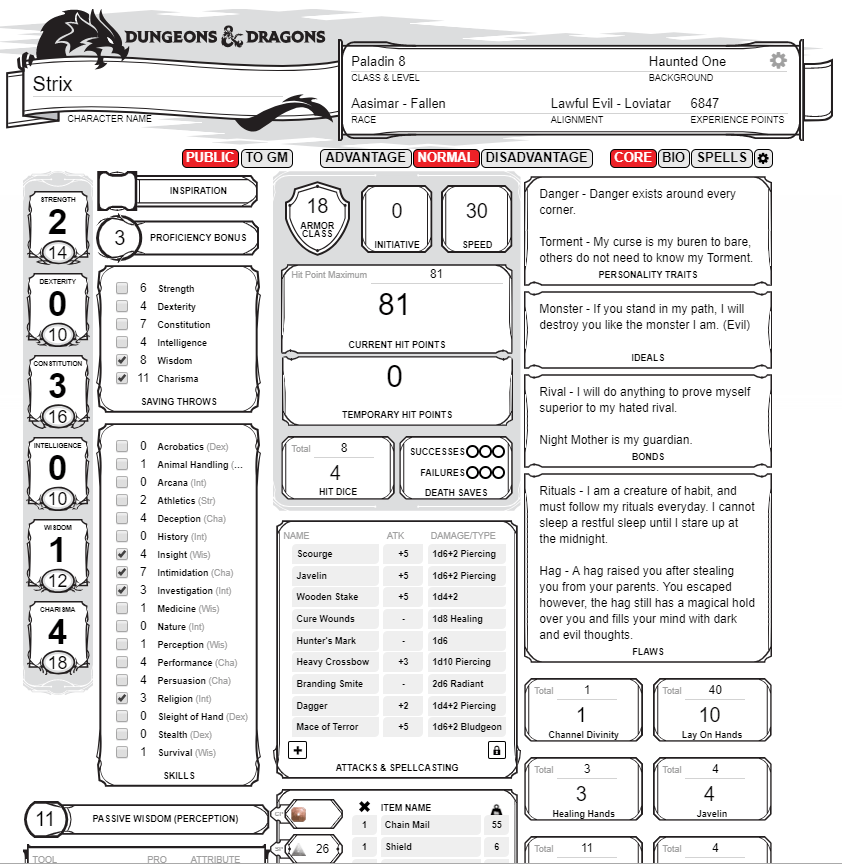 Character Sheets 5E Printable Printable Word Search 2024