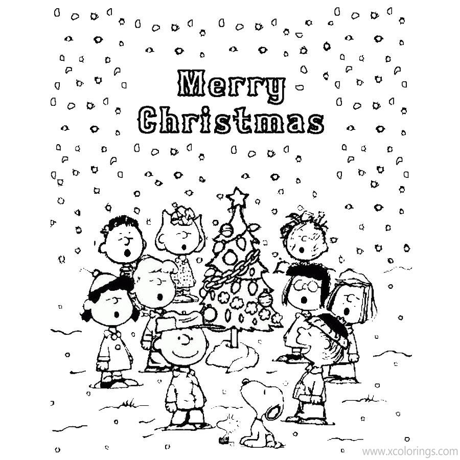 Charlie Brown Christmas Characters Coloring Pages XColorings