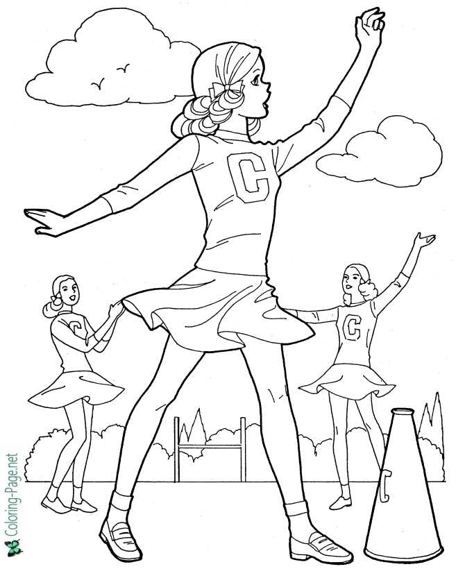 Cheerleader Coloring Pages