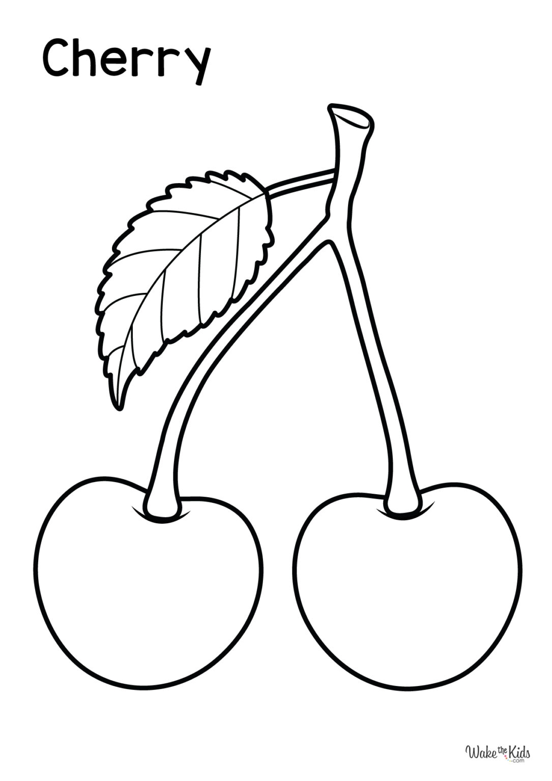 Cherry Coloring Pages Free Printable PDFs WakeTheKids