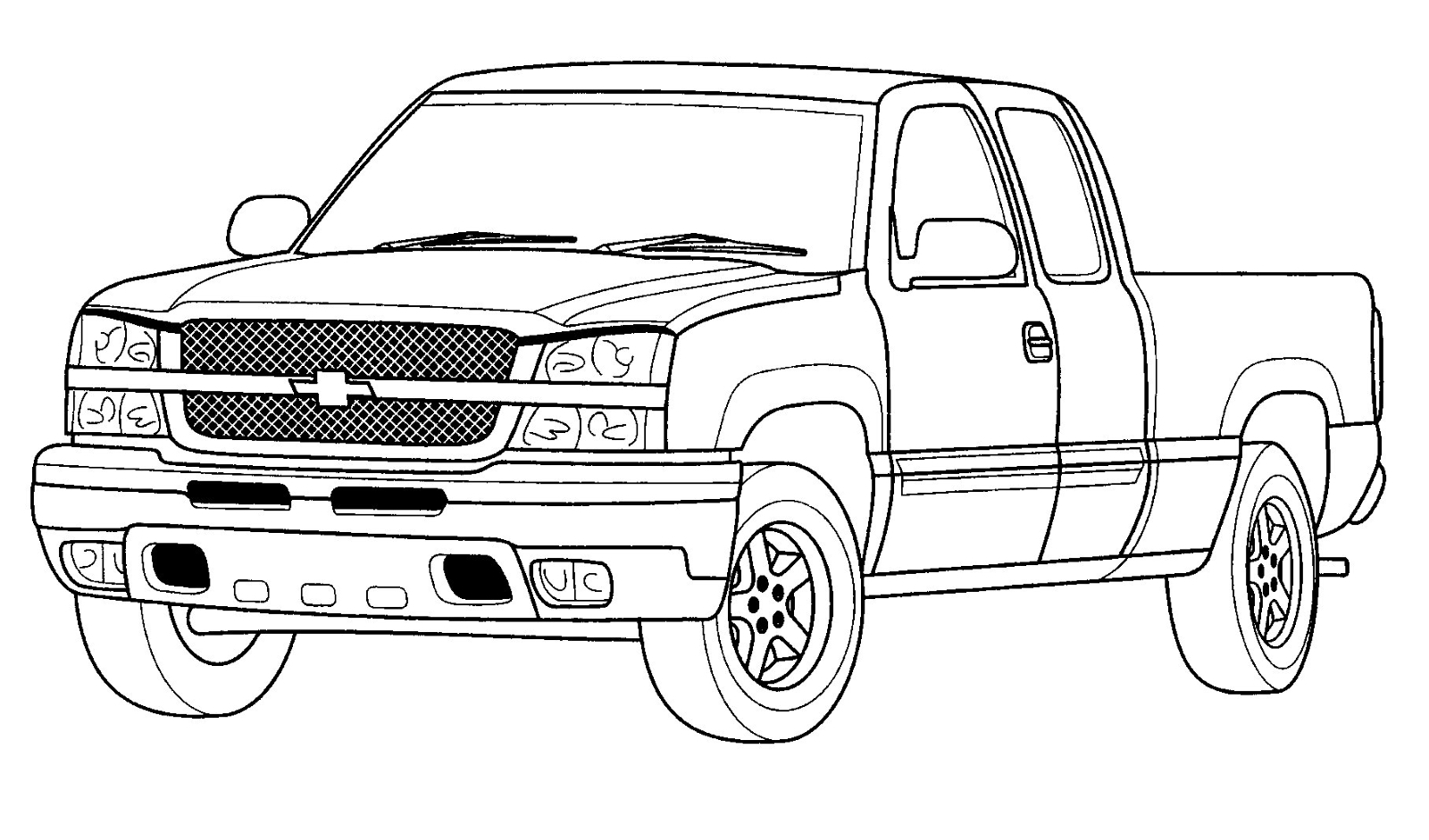 Chevrolet Truck Coloring Page Chevy Truck Coloring Page Coloring Home