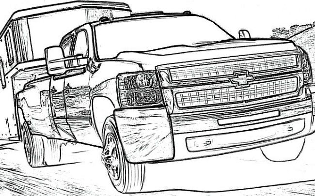 Chevy Truck Coloring Page