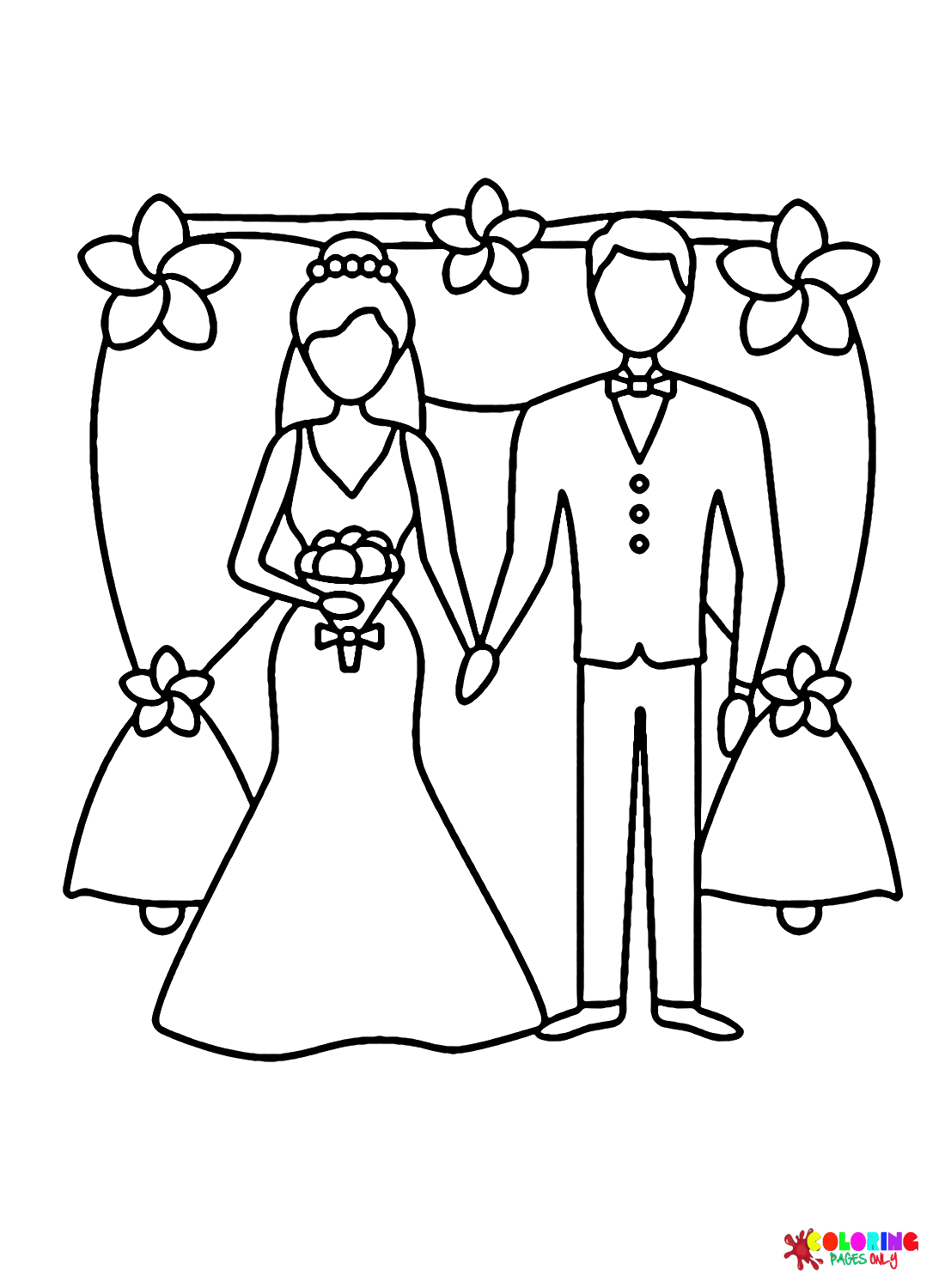 Chibi Bride And Groom Coloring Page Free Printable Coloring Pages