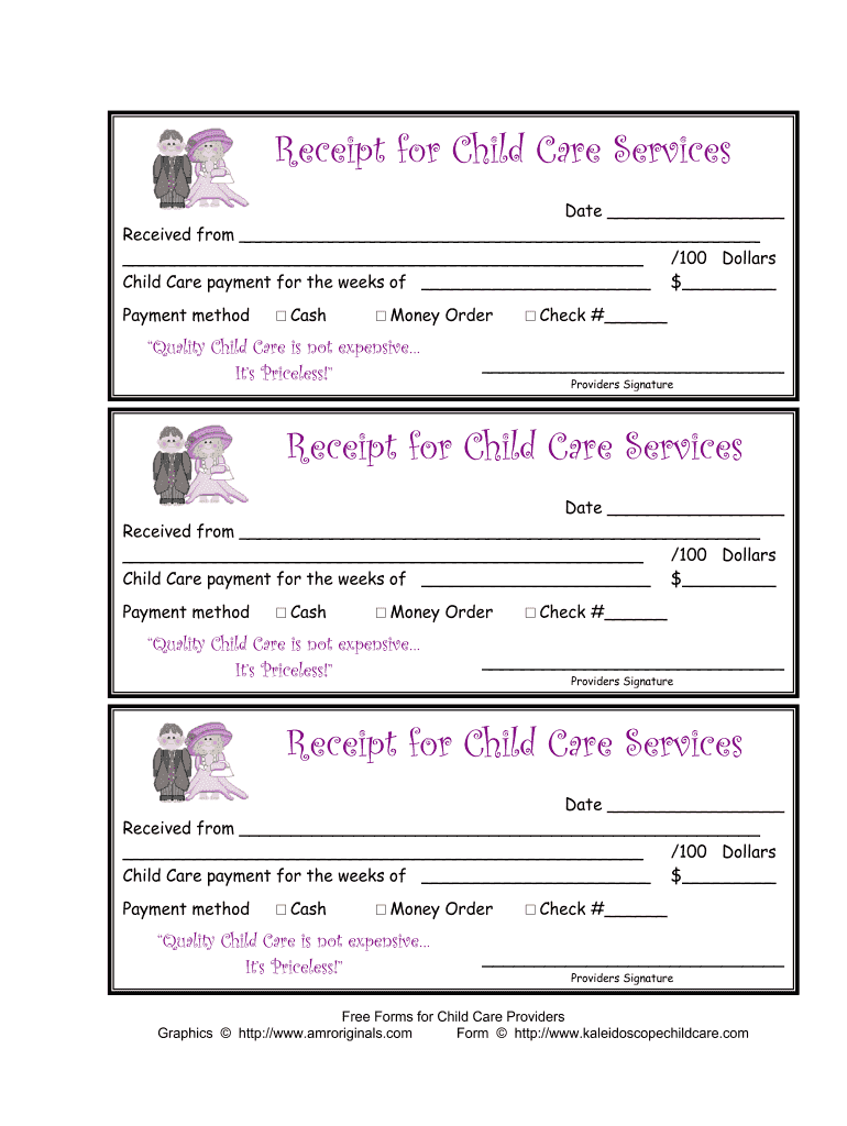 receipt template printable free