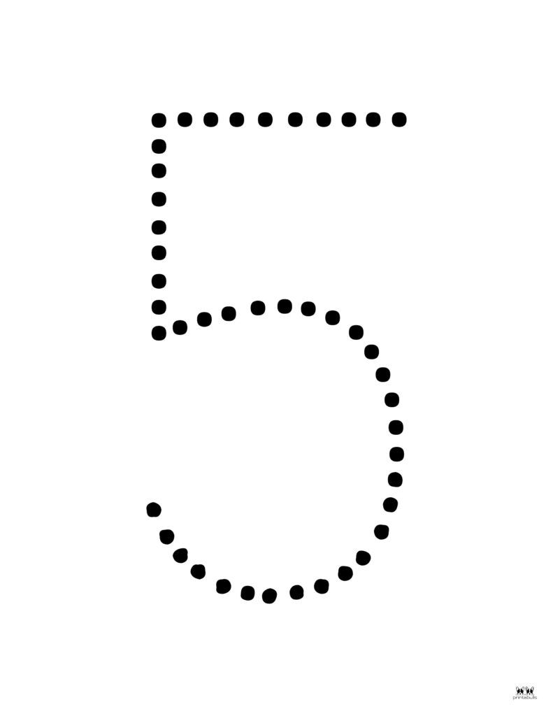 Choose From Fifteen Unique Number 5 Tracing Worksheets To Help Your 