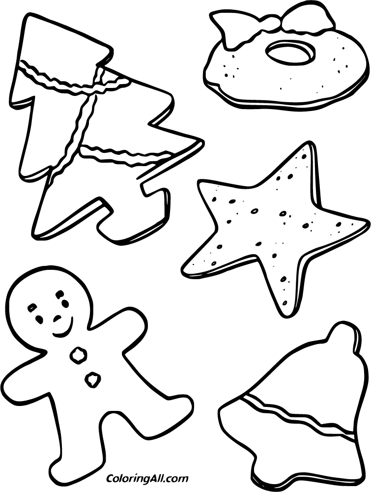 Christmas Cookie Coloring Pages 8 Free Printables ColoringAll