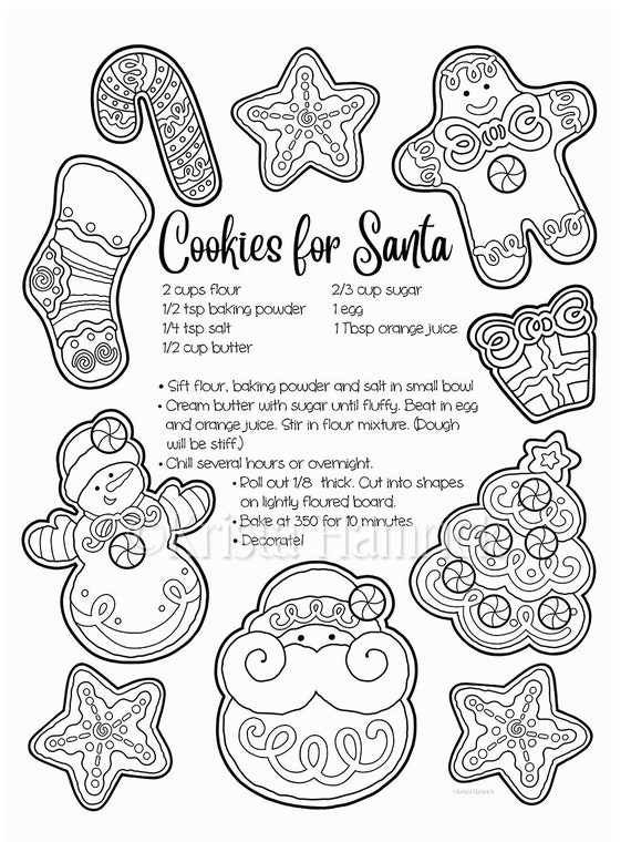 Christmas Cookie Coloring Pages Mom Wife Busy Life 