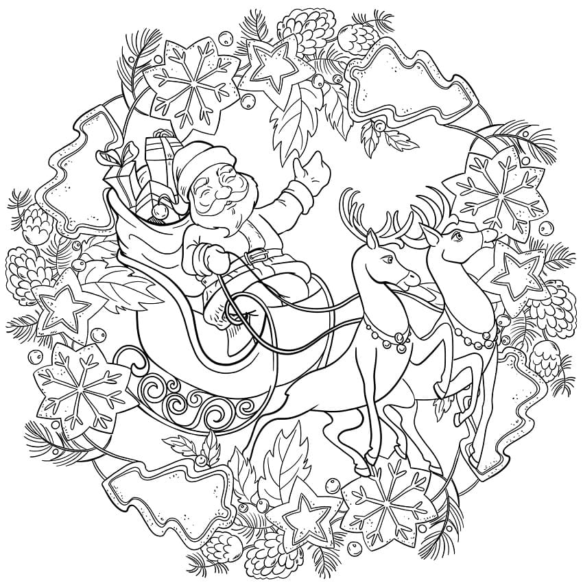Christmas Mandala Coloring Pages Free Printable Coloring Pages For Kids