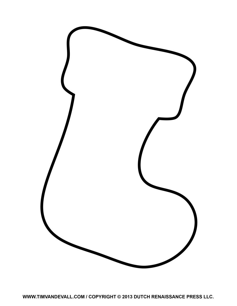 christmas stocking template printable free
