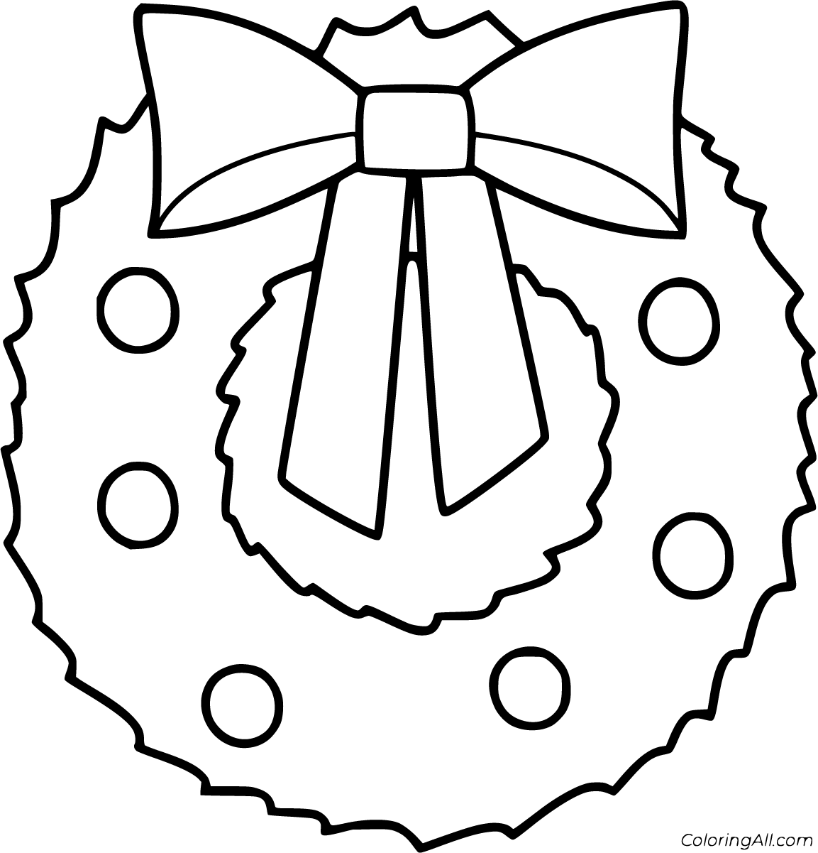 Christmas Wreath Coloring Pages 38 Free Printables ColoringAll