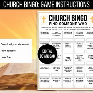 20 printable church bingo cards