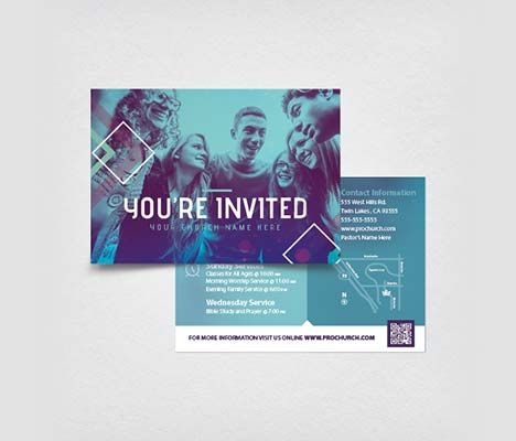 Church Invite Cards Template Best Sample Template Design Pertaining