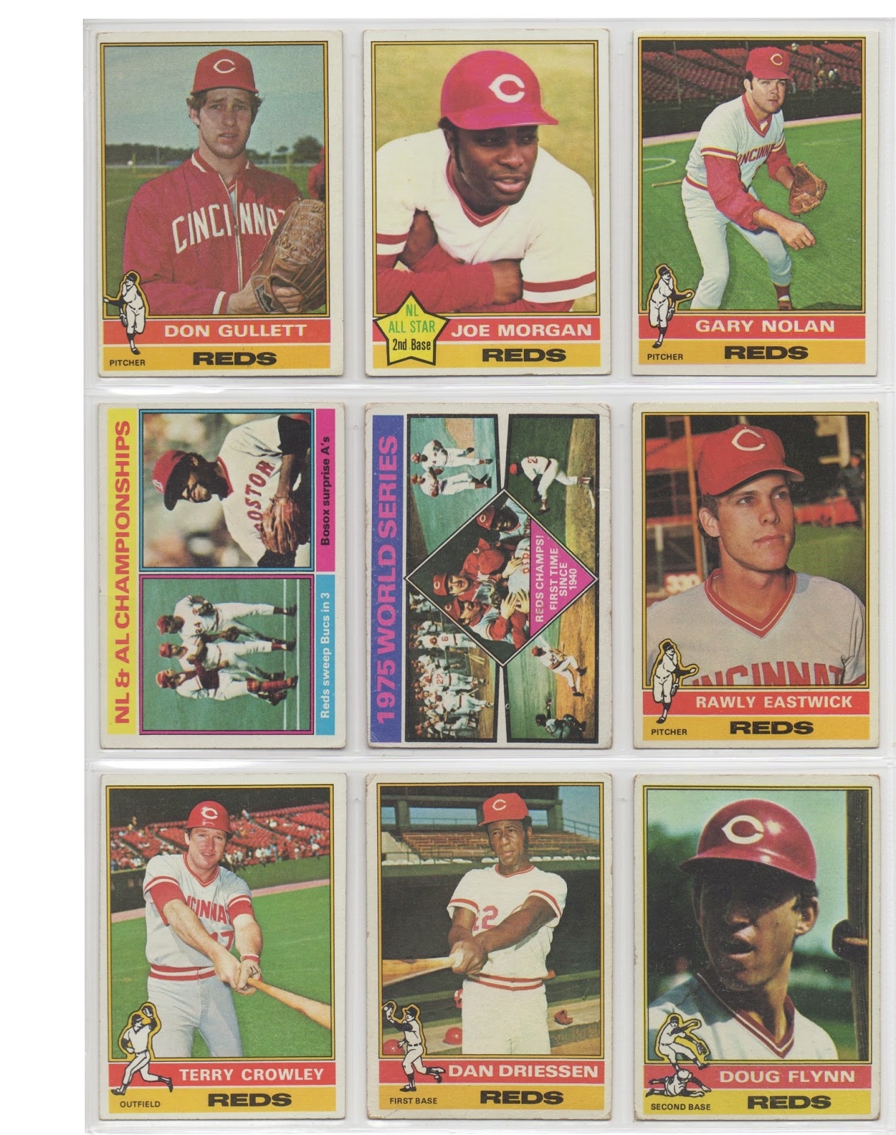 Cincinnati Reds Baseball Card Collector 1976 Topps Cincinnati Reds 