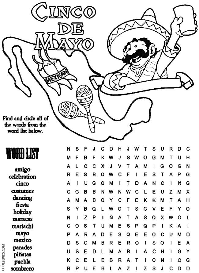 Coloring Pages Of Cinco De Mayo