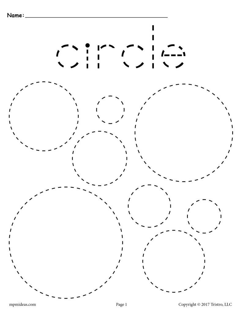 Circle Shape Tracing Worksheet Name Tracing Generator Free