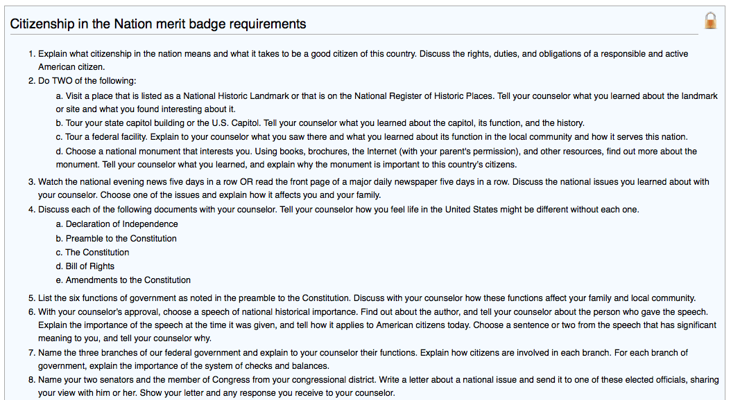 Citizenship In Nation Merit Badge Worksheet Printable Calendars AT A 