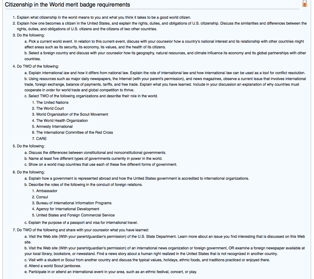 Citizenship In The World Mo Merit Badges Worksheets Library