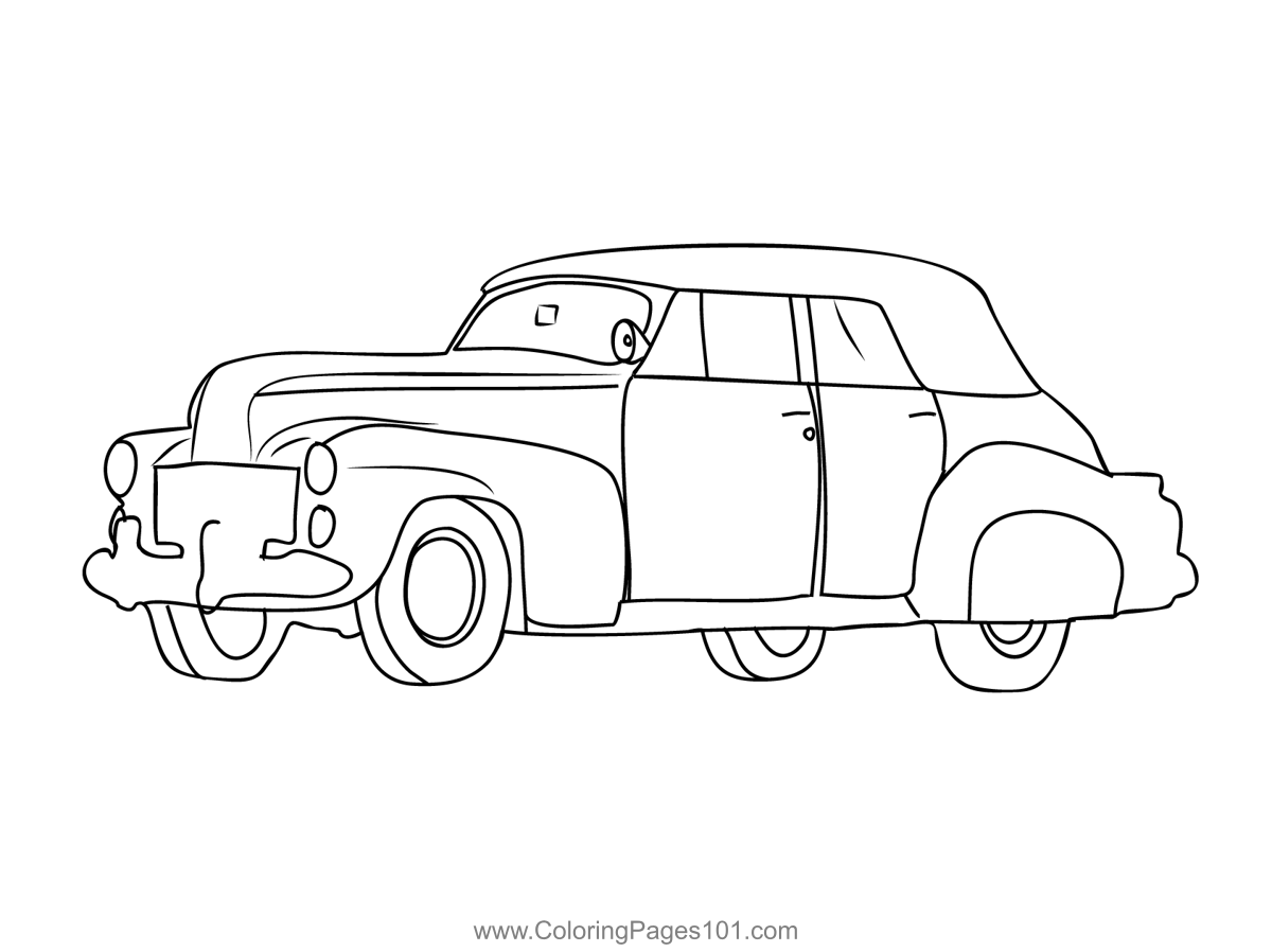 Classic Car 1 Coloring Page For Kids Free Vintage Cars Printable 