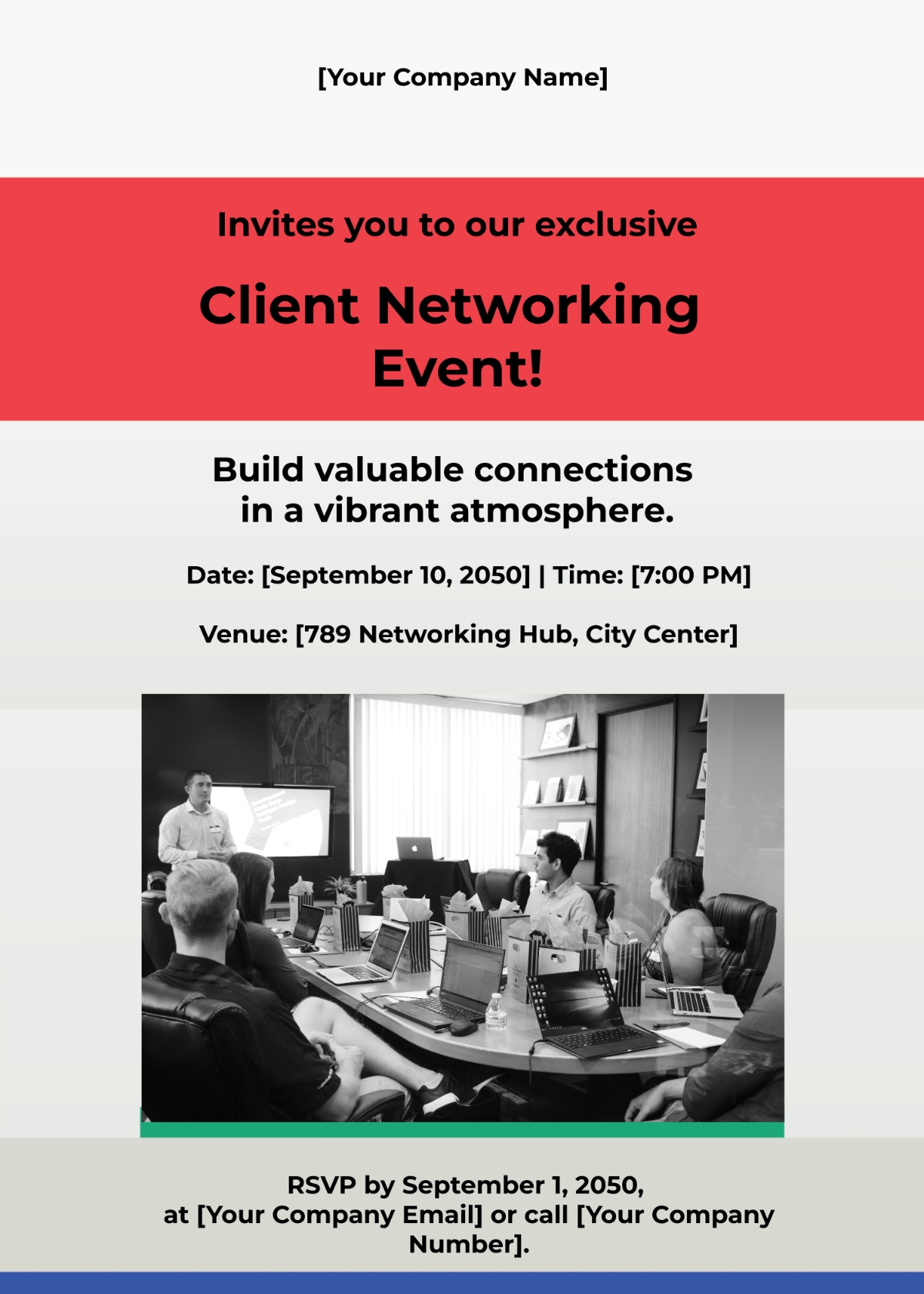Client Networking Event Invitation Card Template Edit Online
