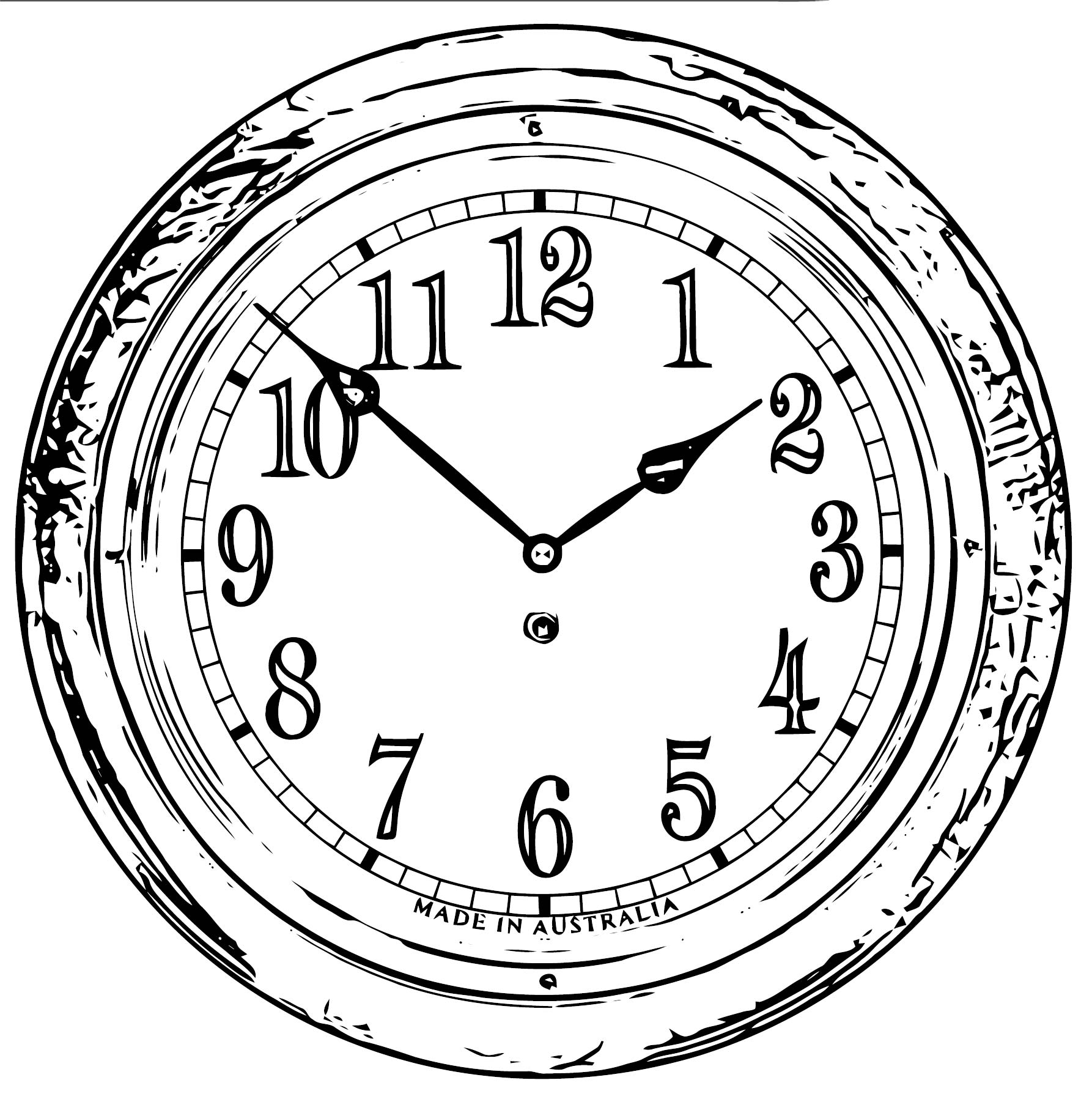 Clock Coloring Page