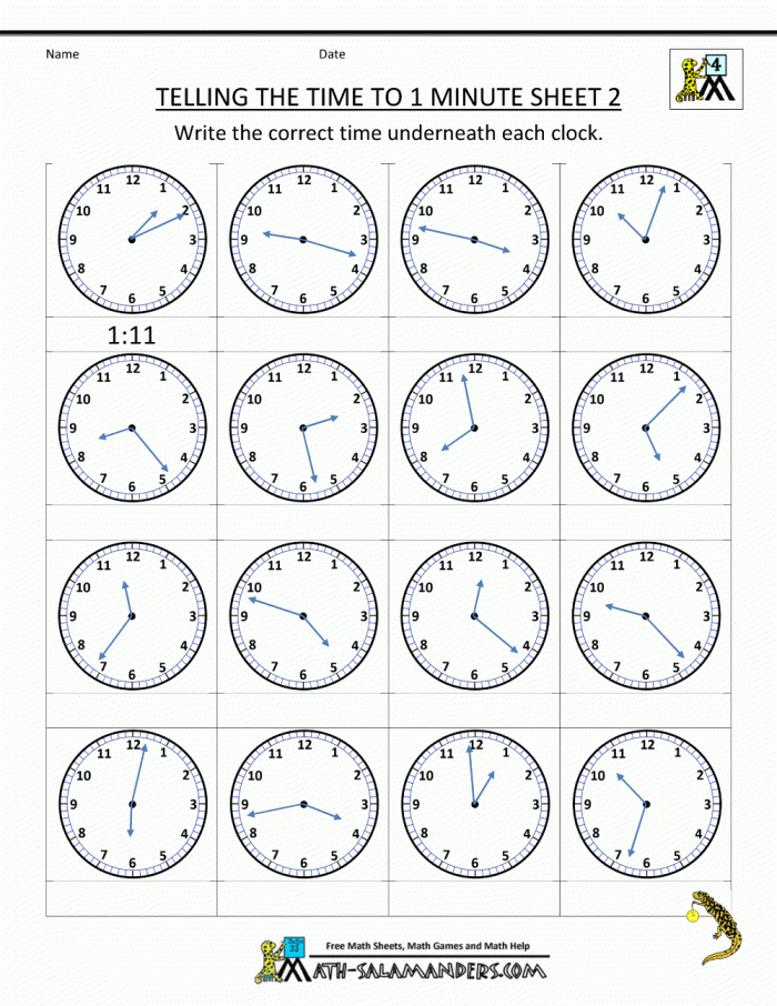 printable clock worksheets for 4th grade