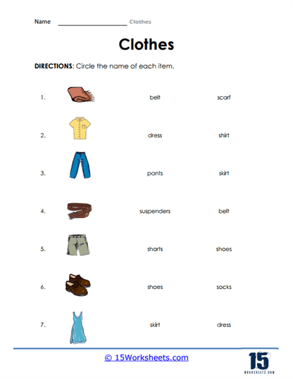 printable boy and girl clothes worksheet