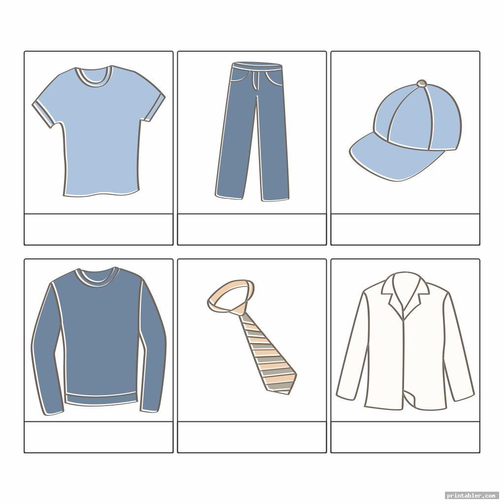 Clothes Printable Worksheets Gridgit