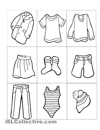 Clothes Worksheet Kindergarten