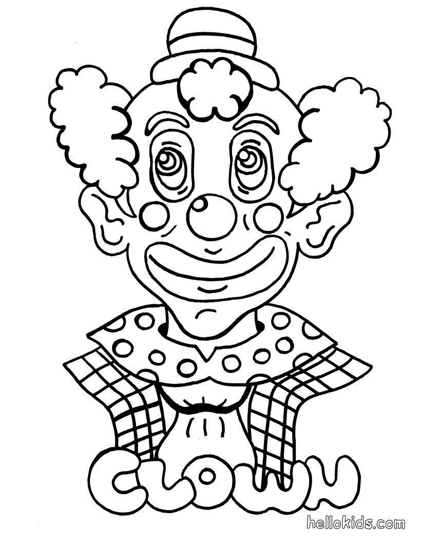 Clown Coloring Pages Hellokids