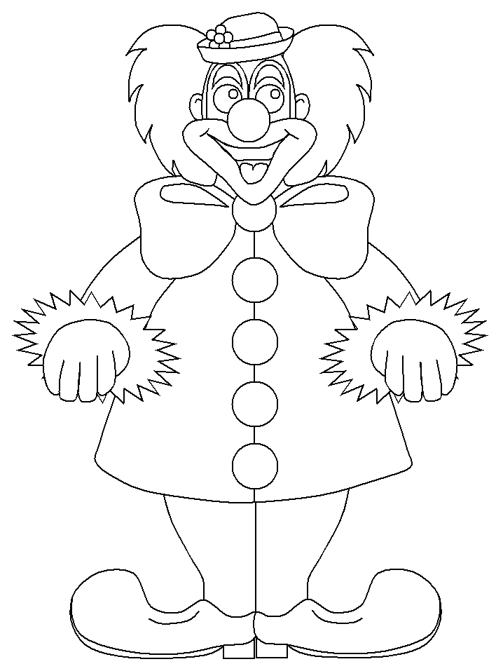 Clown3 Circus Coloring Pages Coloring Page Book For Kids 