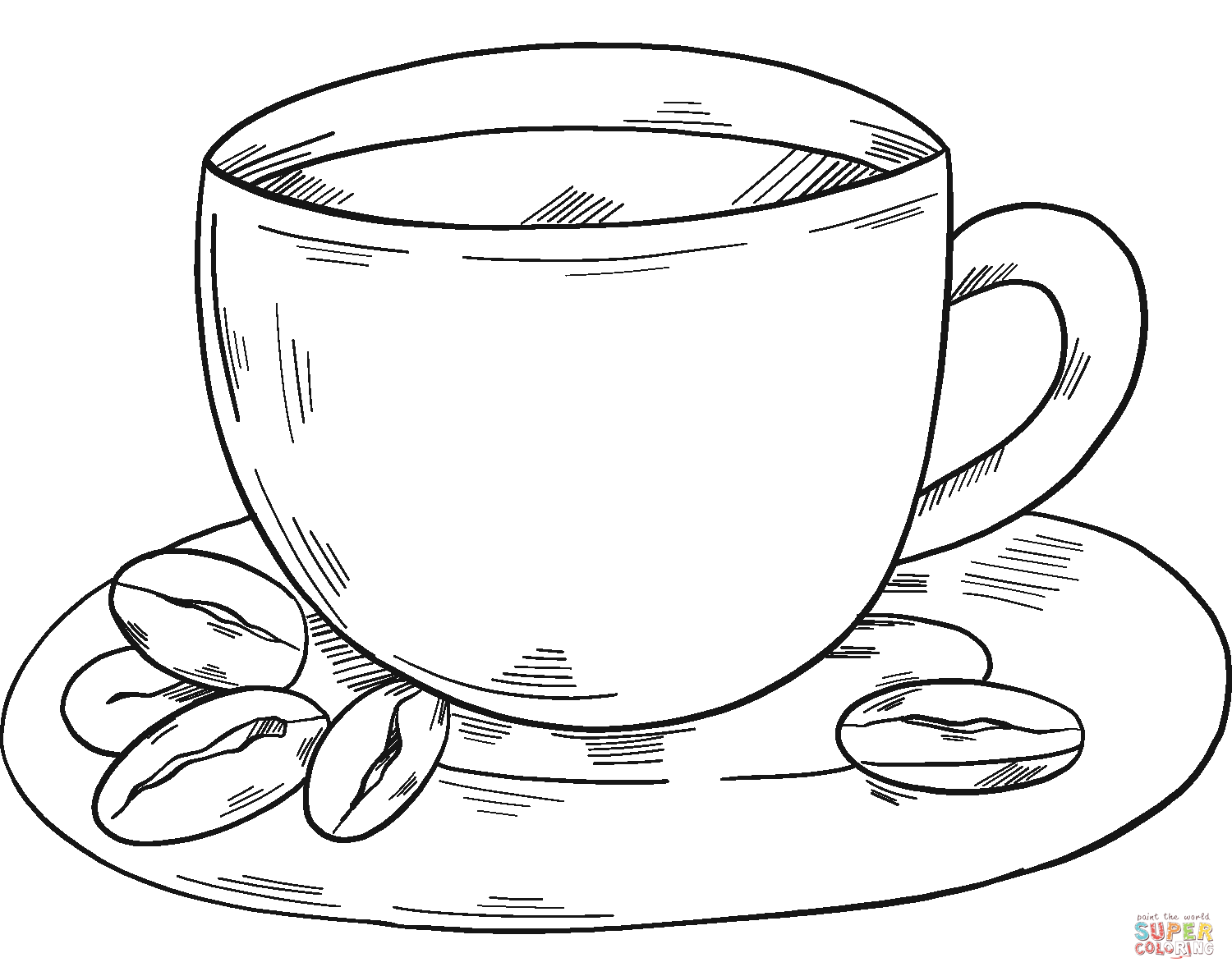 Coffee Cup Coloring Pages Coloring Home